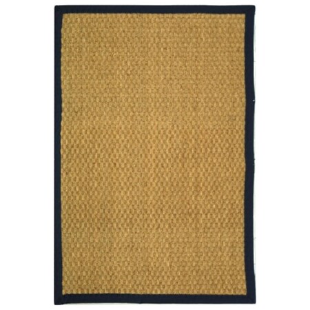 Safavieh Natural Fiber 6 ft. x 9 ft. Power Loomed Medium Rectangle Rug - Natural-Blue NF114E-6